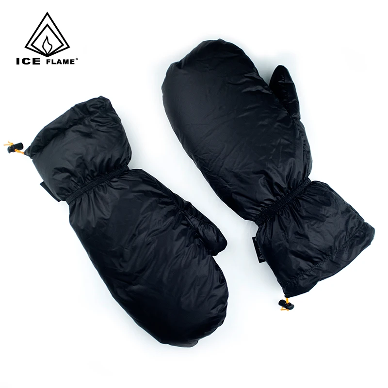 

Ice Flame Winter Warm Windproof Nylon 90% White Goose Down Gloves Mitten For Skiing Snowboard Cycling Hiking Camping