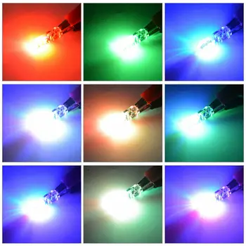 

2Pcs Car Lights T10 W5W 501 RGB Car Wedge Side Light Bulbs DC 12V 2020