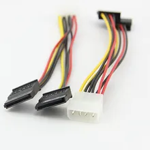 Binmer 4Pin кабель питания IDE Molex к 2 Serial ATA SATA Y сплиттер жесткое питание электропривода кабель O.18