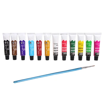 

12 Colors 12ml Watercolor Paint Set Multi Colors Portable Graffiti Tools Pigment Painting Material for Teenagers Artists