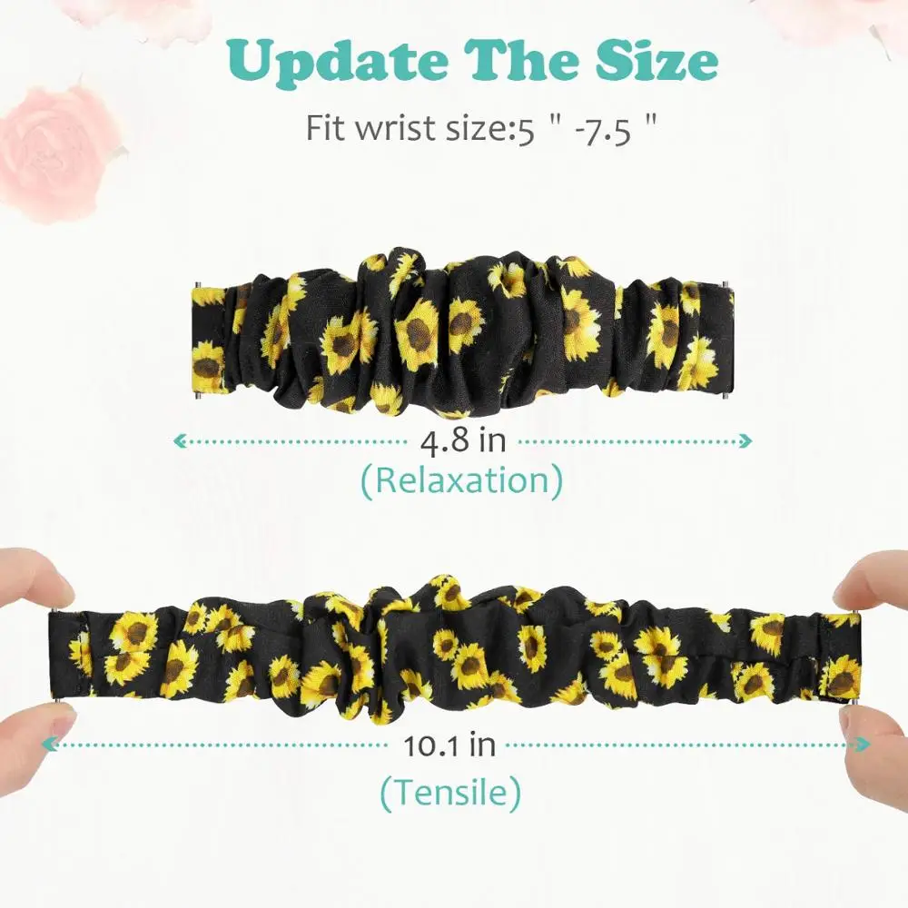 Scrunchies Elastic Watch band 20mm 22mm For samsung galaxy watch 3 41mm 45mm For huawei watch GT2 Pro bracelet For Amazfit Bip Scrunchies Elastic Watch band 20mm 22mm For samsung galaxy watch 3 41mm 45mm For huawei watch GT2 Pro bracelet For Amazfit Bip