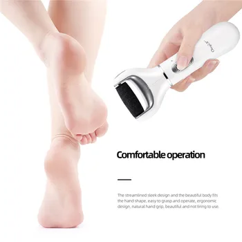 

Electric Foot File Callus Remover Rechargeable Pedicure File Heel Dead Skin Exfoliating Grinding Powerful Feet Care Tool 4 Heads