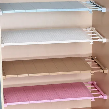 

1 PC Adjustable Useful Expandable Practical Closets Shelf Divider Wardrobe Rack Shelf Wardrobe Separator Storage Rack Shelf for