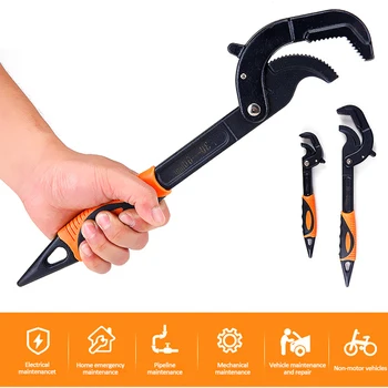 

Universal Key Pipe Wrench 14-30 / 30-60mm High-carbon Steel Snap N Grip Tool Plumber Open End Spanner Set Multi Hand Tool