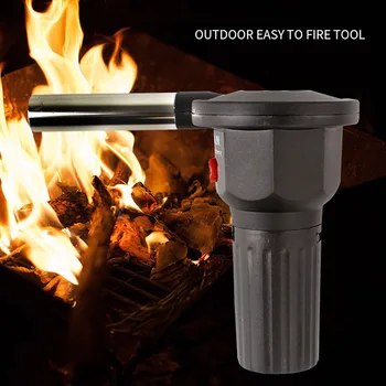 

New Outdoor Camping Mini BBQ Air Blower Portable Battery Powered Small Noise Electric Blowing Machine Barbecue Supplies