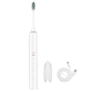 

Aiwejay Sonic Electric Toothbrush Type-C Charging IPX7 Waterproof Adult Clean Electric Toothbrush - White