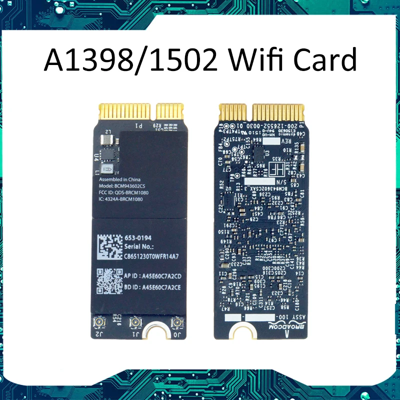 Оригинальная Wi-Fi карта BCM943602CS для Macbook Pro Retina 13 &quot15&quot A1398 A1502 2015 года | Компьютеры и