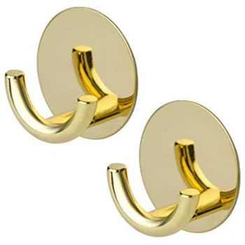 

Adhesive Double Coating Hook Wall Hanging Type, Round Double Towel Rack, Modern Kitchen Bathroom Multifunctional Hanger, Suitabl