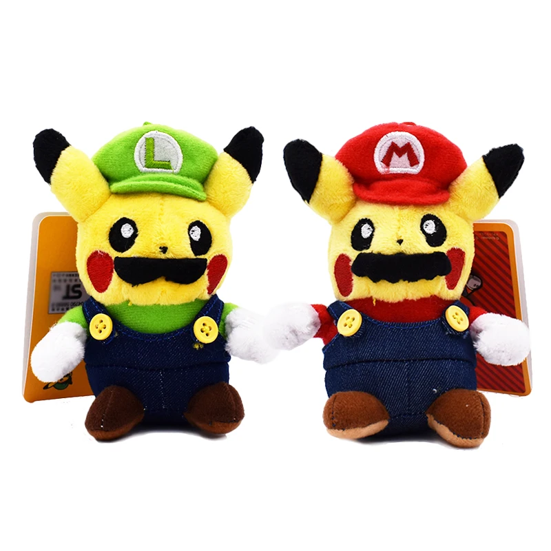 7 стилей 6-13 см Bulbasaur пангоро электрод Пикачу плюшевая игрушка мягкие кулоны-куклы с брелоком отличный подарок