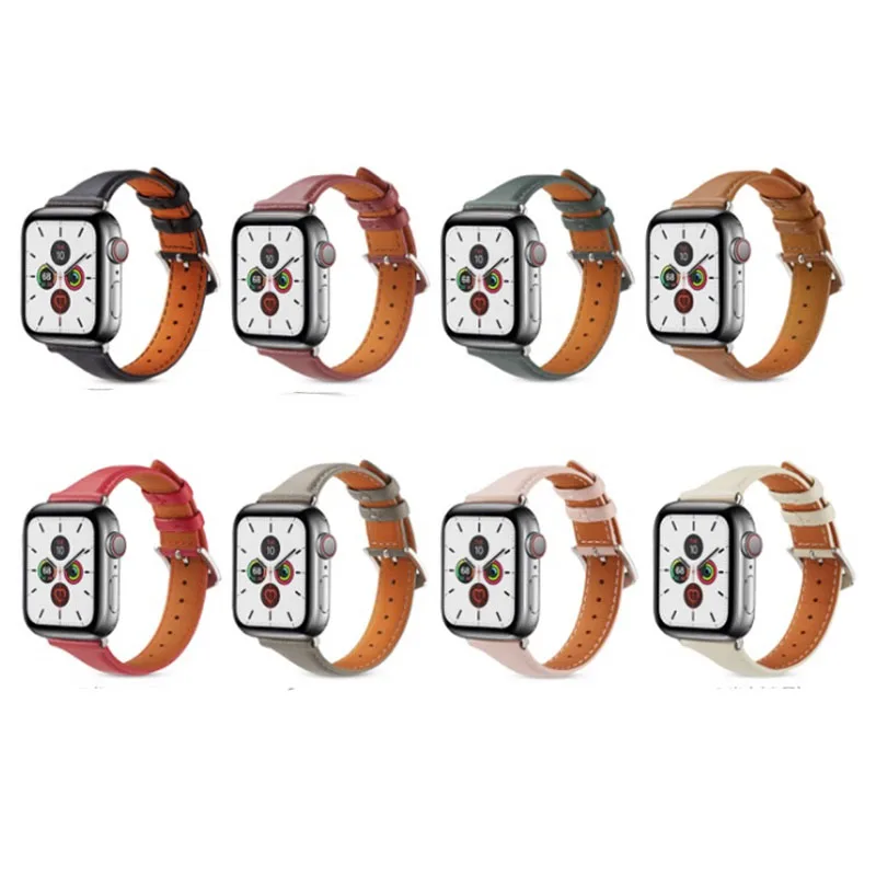Стильный тонкий ремешок из натуральной кожи для часов Apple watch Series 1/2/3/4/5 Sport &