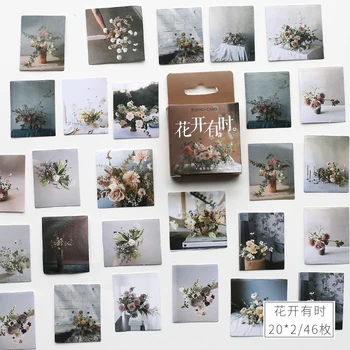 

46 pcs/lot Kawaii Flower Decorative Stickers Bullet Journal Adhesive Sticker DIY Label Diary Scrapbooking Stationery Stickers