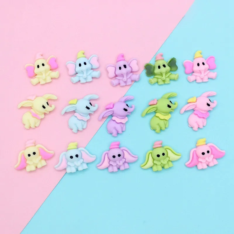 20 штук полимерные Стразы плоские с оборота маленького слоненка из Kawaii Запчасти Diy