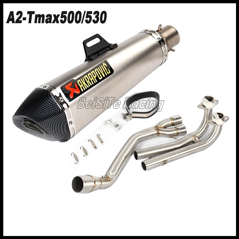 Слипоны TMAX мотоцикл Akrapovic выхлопная труба звено полная система для Yamaha TMAX 530 TMAX 500 TMAX530 TMAX500 2008 - Цвет: A2 Sticker