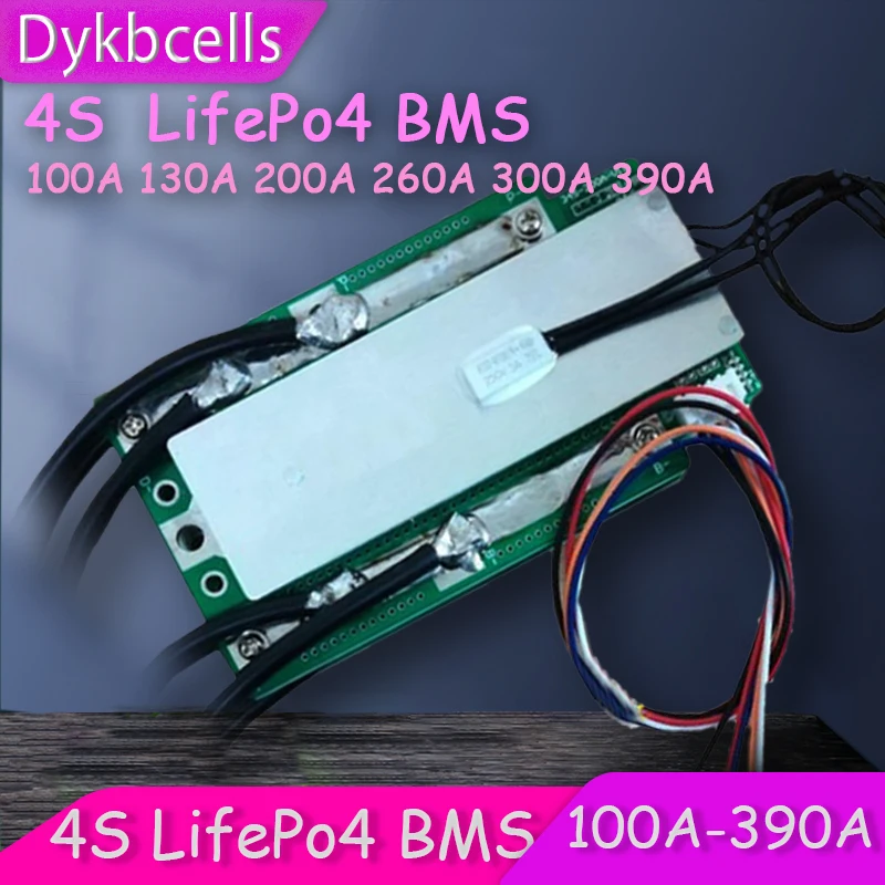 

Dykbcells 4S 12V 100A 130A 200A 260A 300A 390A BMS CELL LifePo4, защитная плата, балансировка, старт мотоцикла, автомобиля