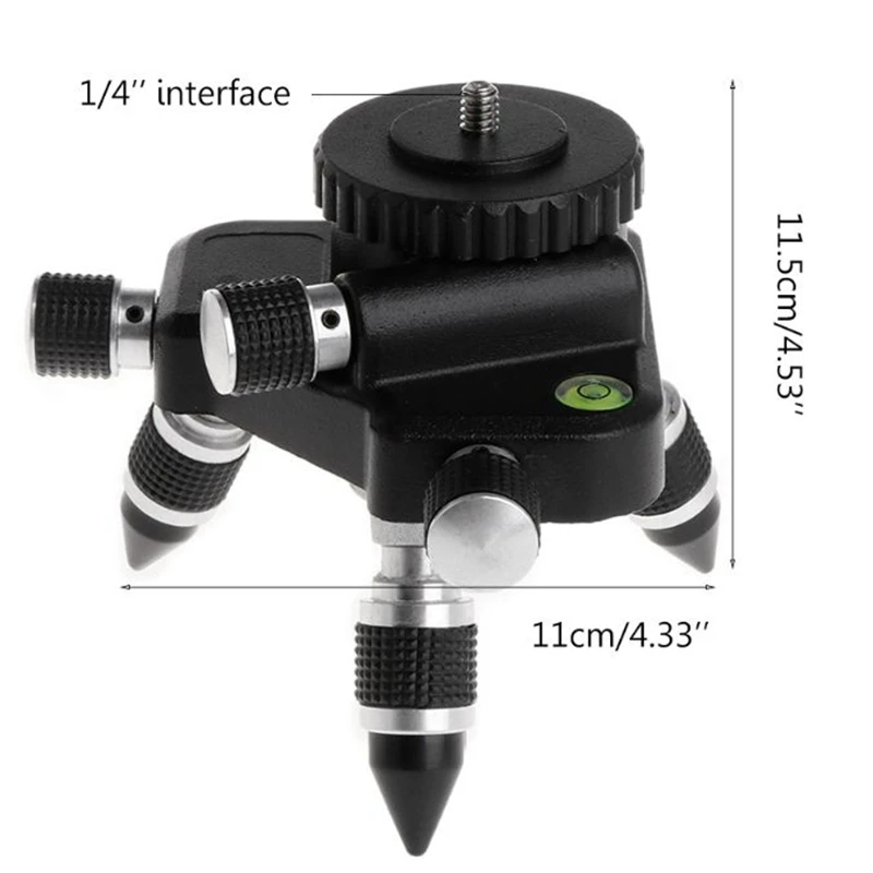 1/4 Inch Interface Level Adjustment Rotation Tripod Bracket Conversion Connector Pedestal Measurement Instruments