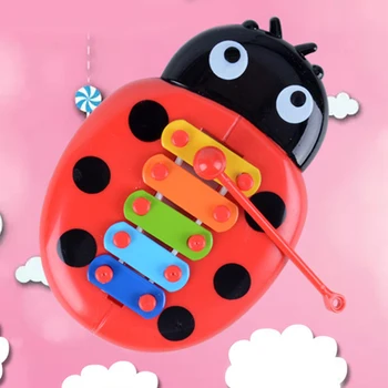 

Baby Non Toxic Develop Intelligence Gift Funny Early Education Portable Cartoon Insects Piano Plastic Instrument Toy