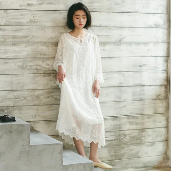 

Will spot the new summer two-piece embroidery white dress dress