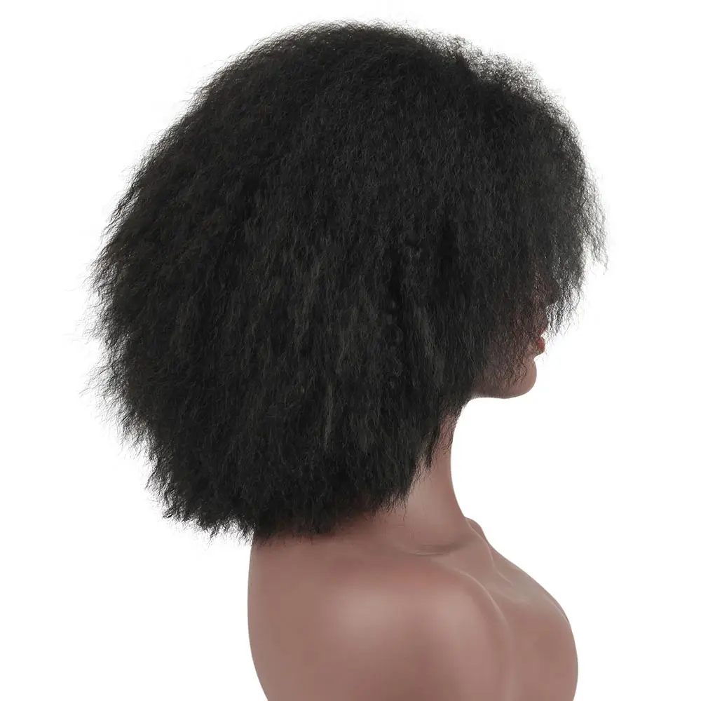 MSTN женский синтетический афро парик Африканский темно-коричневый черный красный цвет прямой короткий парик косплей волосы высокая температура волокна волос