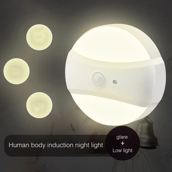 

2 Pack Human Body Induction Lamp Night Light LED Nightlight With Motion Sensor Living Room Staircase Corridor Bedroom 0-5w