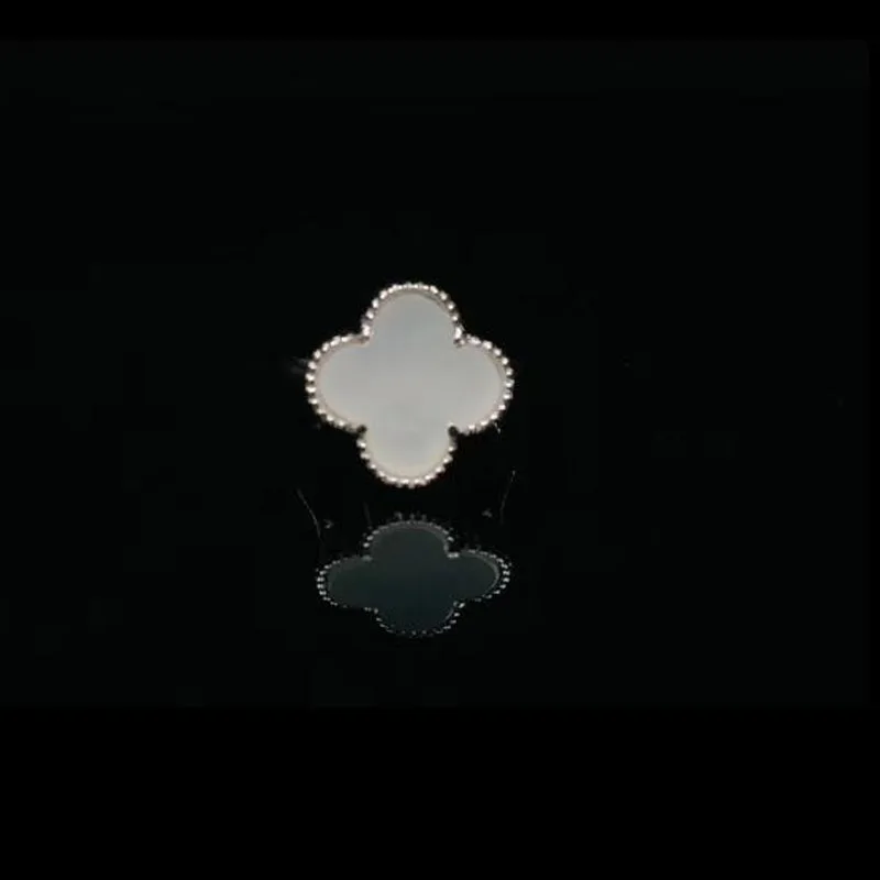 

925 Sterling Silver Hetian White Jade Four Leaf Clover Femme Vintage Ethnic Style Opening Rings for Women Luxury Jewelry