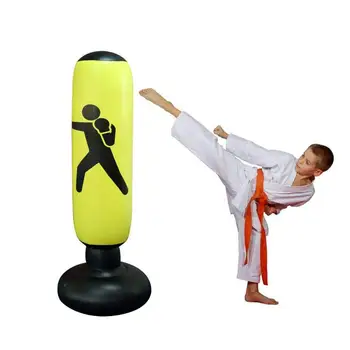

PVC Inflatable Boxing Sandbag Vertical Boxing Pillar Tumbler Punching Bag Boxer Gym Heavy Musculation Sandbag Training Indoor