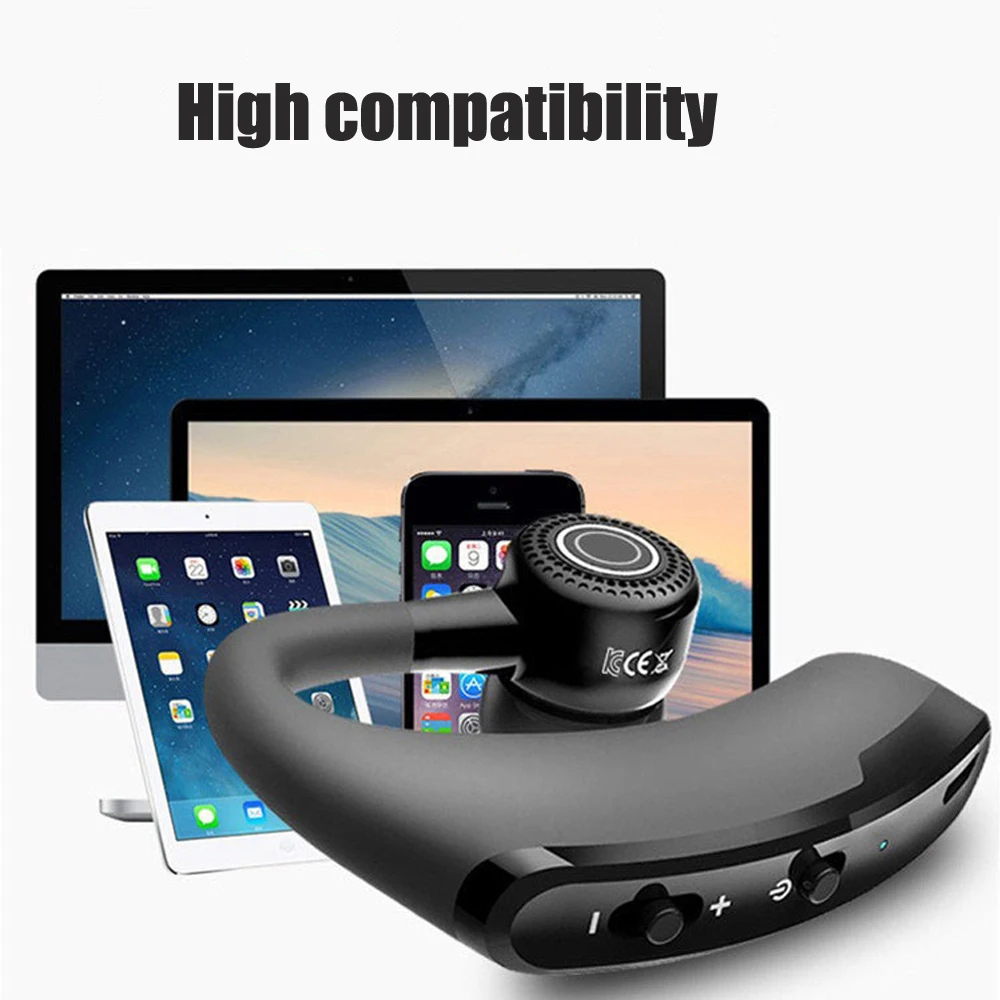 10pcs V9 Handsfree Wireless Bluetooth Earphones Noise Control Business Wireless Headset with Microphone for Driver Sport