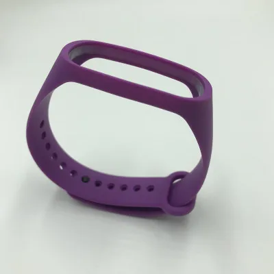 Purple Силиконовый ремешок для Xiaomi Mi 3 4 смарт-Браслет спортивный ремешок часы силиконовый ремешок для Xiaomi Mi 4 3 браслет - Цвет: Purple