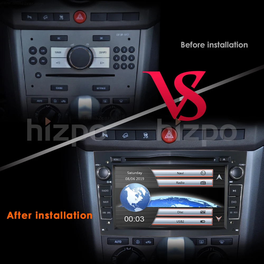 Sale 7 inch 2 din pouces Double Din dans le tableau de bord pour Opel Vauxhall Corsa Vectra Astra GPS Navigation lecteur DVD lien mir 7