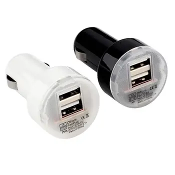 

Newest Mini Dual 2 Port USB Car Power Charger Adapter DC 12 - 24V for iPhone6/6PLUS 5S For iPod Camera Hot Selling