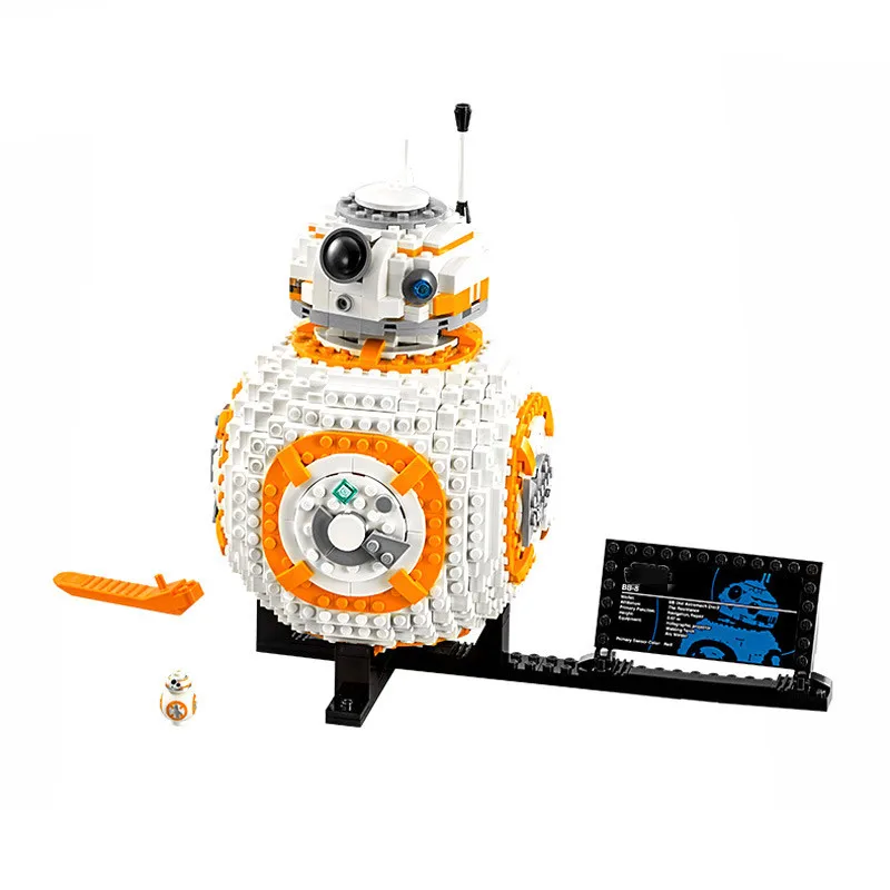 

1238Pcs BB8 Star Wars VIII Robot Set Series bricks models 75187 Building Blocks Toy StarWars education toys for children gifts