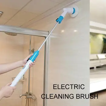 

Turbo Scrub Electric Cleaning Brush Adjustable Waterproof Cleaner Wireless Charging Clean Bathroom Kitchen Cleaning Tools Set