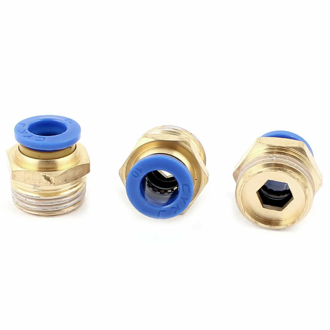 

3pcs 10mm Tube 1 / 2BSP Thread Push Quick Coupling Connector PC10-04