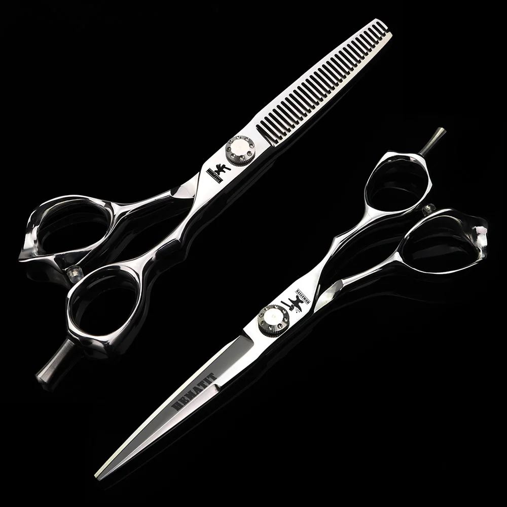 6 дюймов Япония 440C ножницы для волос профессиональные инструменты для укладки высокое качество Парикмахерские ножницы и филировочные ножницы