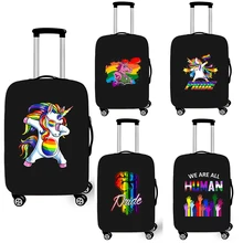 

Colorful Travel Suitcase Cover Cartoon Unicorn Stretch Cloth Cover Travel Accessories 3D Printing High Quality Luggage Cover