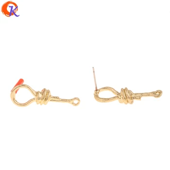 

Cordial Design 100Pcs 10*30MM Jewelry Accessories/Earrings Stud/Tie Knot Shape/Hand Made/Earrings Base Making/Earring Findings