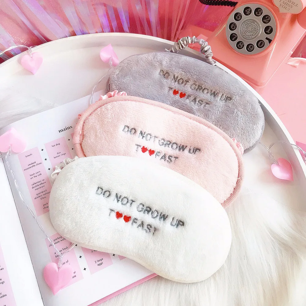 

1pc New Cute Eye Mask Cartoon Sleeping Mask Plush Eye Shade Cover Eyeshade Suitable For Travel Home Party Gifts