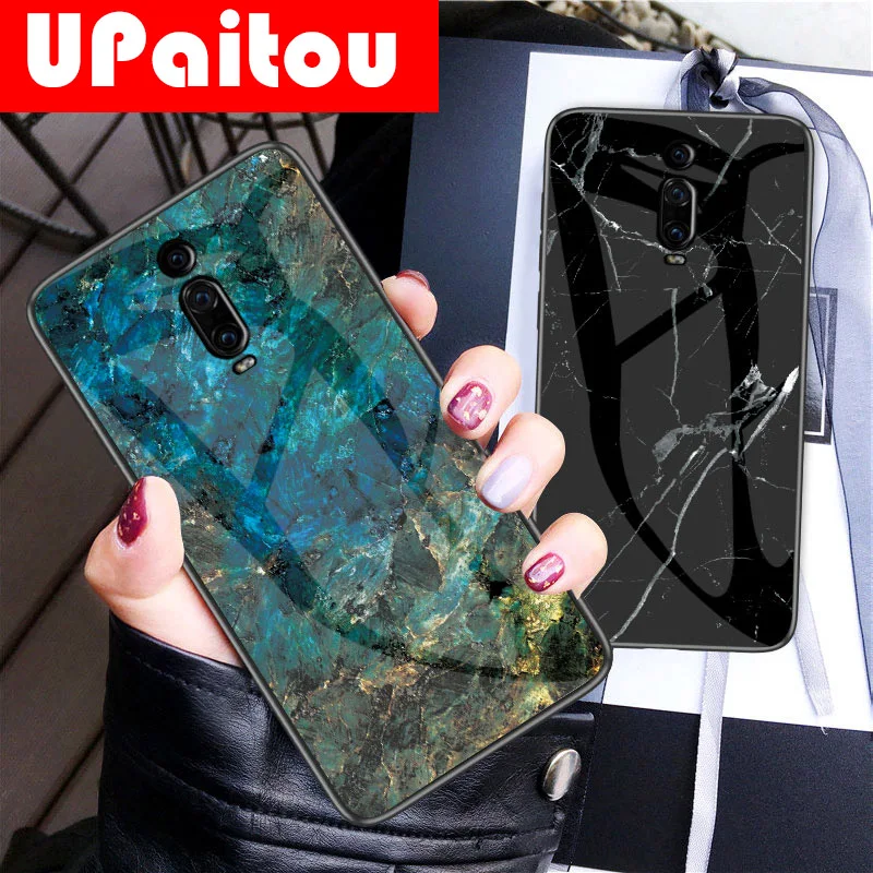 

UPaitou Tempered Glass Retro Case for Xiaomi Mi CC9 CC9E 9T 9 8 se Lite Explore Pro Case Soft Edge Gradient Glass For Mi9T Case