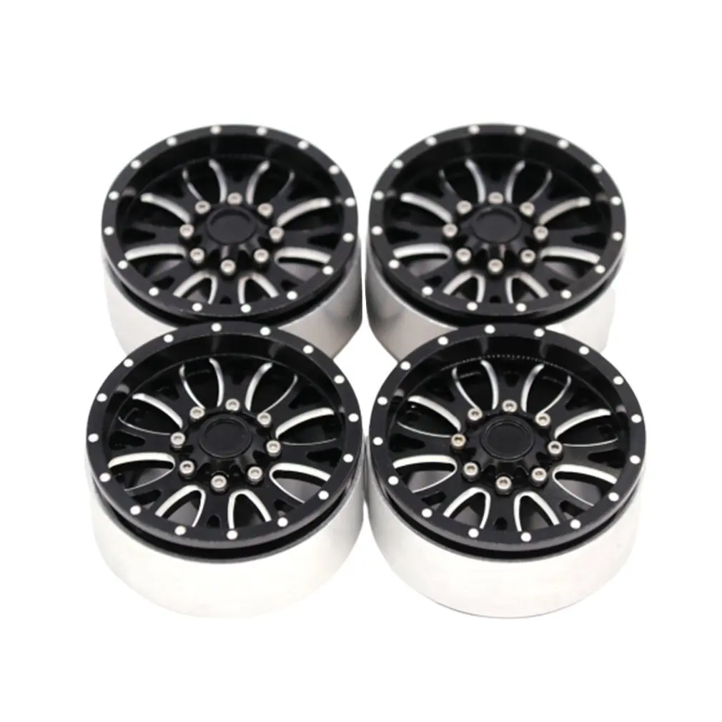 

4PCS Aluminum Alloy 2.2 Inch Beadlock Wheel Rims for 1/10 RC Rock Crawler Axial SCX10 Traxxas TRX4 Model Car Parts