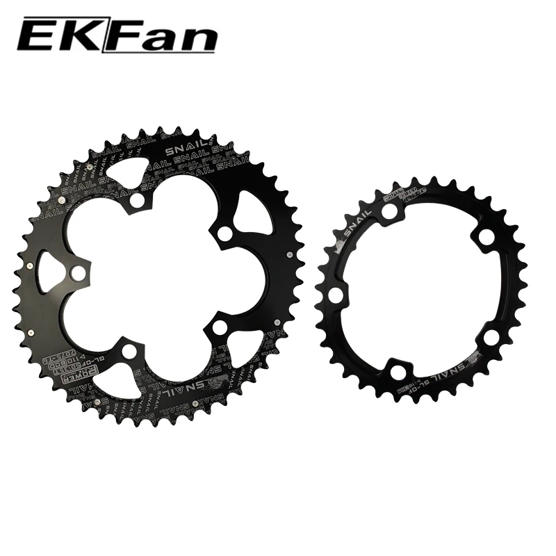 Ceny Ślimak 700C droga Bicylcle 110BCD 50 35T owalny zestaw koła łańcuchowego rower 7075 T6 stop Ultralight elipsy wspinaczka płyta zasilająca