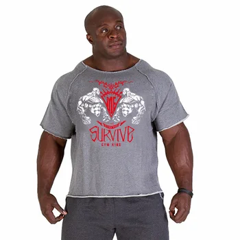 

Summer Men's Short-Sleeved T-shirt Casual Printing T-shirt Tops Men's Gym Fitness Bodybuilding Sports T-shirt Brand Clothing