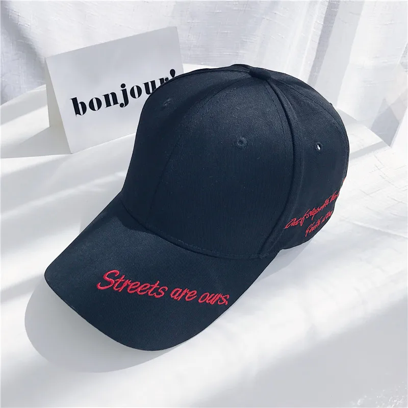 New Fashion Black Hat Women Korean Couple Hip Hop Baseball Caps Men Sun Hat Student Cap Gorra Hombre Snapback Embroidery 2020    (19)