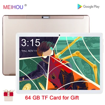 

10 Inch Tablet Dual SIM Card Phone Call Tablet PC Quad Core 2+32GB ROM Bluetooth Wifi Google Play GPS Tablet 10.1 + Free Gifts