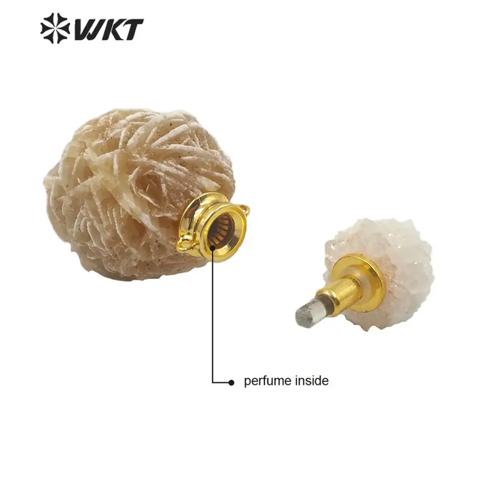 WT-P1498 WKT кулон из натурального камня пустынная роза подвеска в виде бутылочки парфюма Женская модная Маленькая подвеска в виде бутылочки парфюма ювелирное изделие