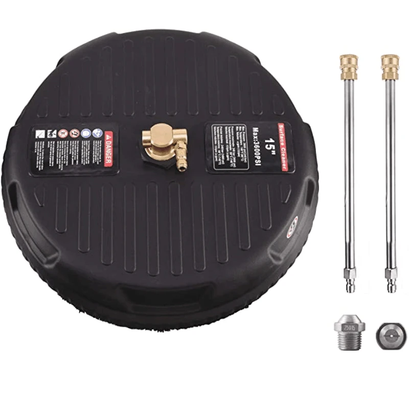 

Surface Cleaner for Pressure Washer, with 2 Replacement Screw Nozzle and Wand Extension, 15 Inch, 3600 PSI
