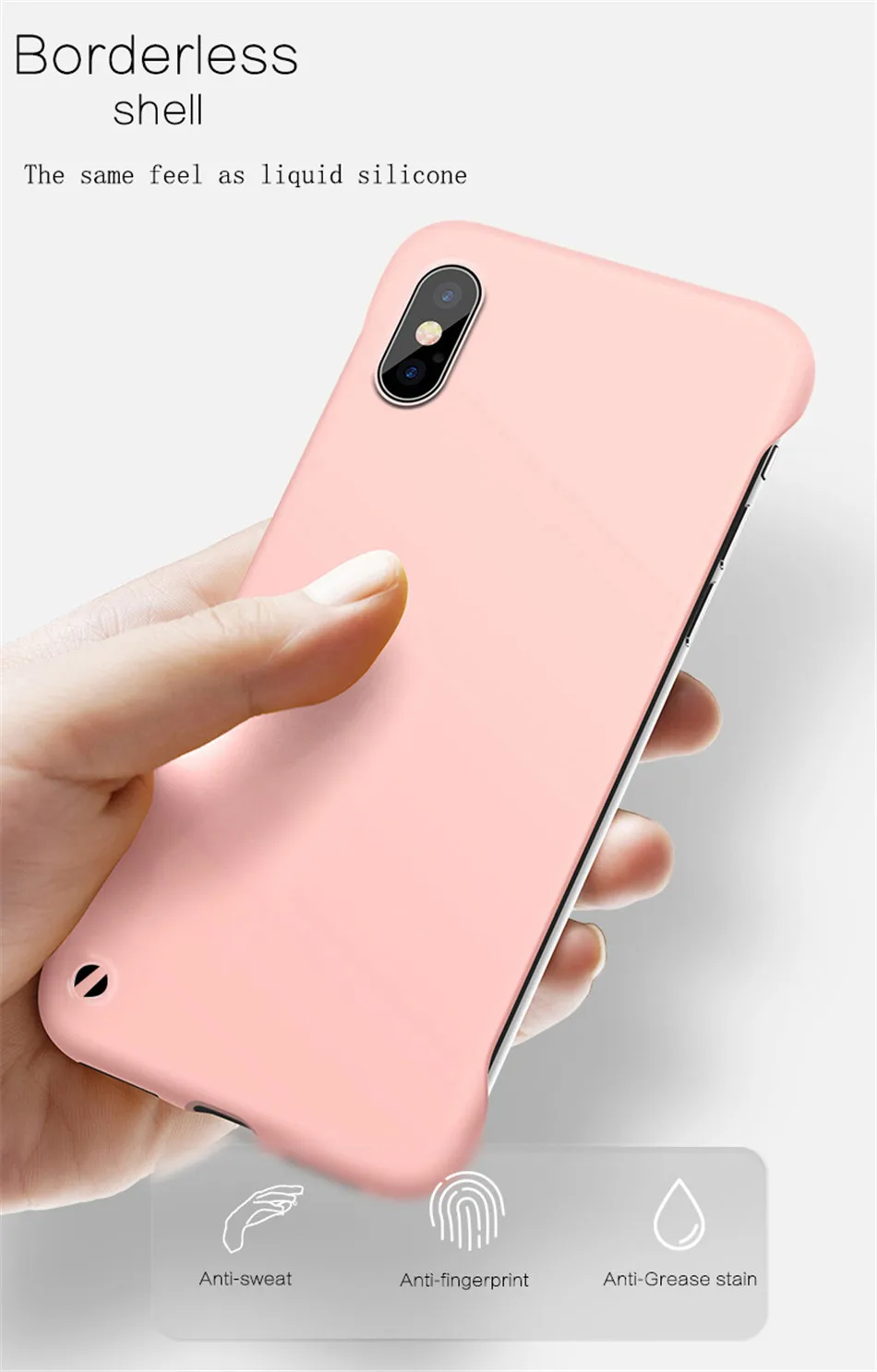 Funda de plástico rígido sin marco para iPhone 15, 14, 13, 12, Mini, 11 Pro, XS, Max, XR, X, 8, 7 Plus, SE 2022, 2020, color caramelo_voghion.com