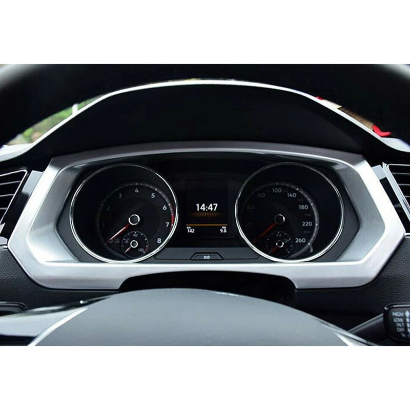 ABS Серебряная декоративная рамка для приборной панели Обложка Tiguan 2017-2019 |
