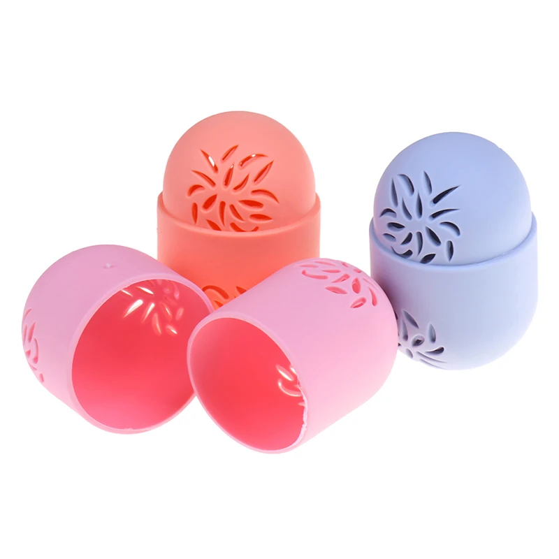  1PC Silicone Makeup Sponge Holders Puff Storage Box Breathable Cosmetic Sponge Drying Case Puff Hol