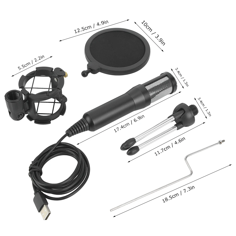 SOONHUA USB разъем конденсаторный микрофон USB микрофон для игры чат студия запись компьютера
