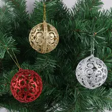 6cm Christmas Ball Ornaments Xmas Tree Ball Bauble Hanging Home Party Ornament Decor 10.19