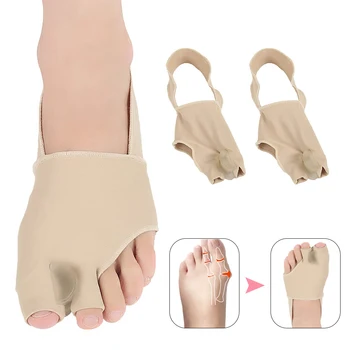 

1Pair Orthopedic Bunion Correction Pedicure Socks Silicone Hallux Valgus Corrector Braces Toes Separator Useful Feet Care Tool